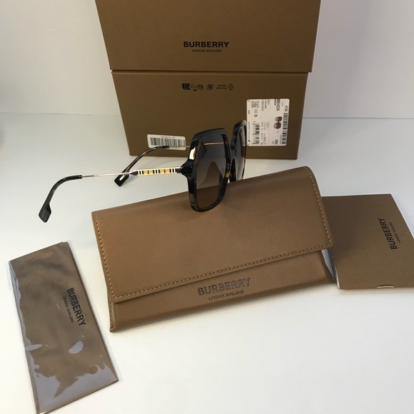 💯 - New Authentic Burberry Brown Gradient Square Ladies Sunglasses BE4324 - Picture 9 of 14